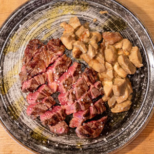 Beef fillet and porcini mushrooms